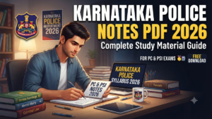 Karnataka Police Notes PDF 2026!